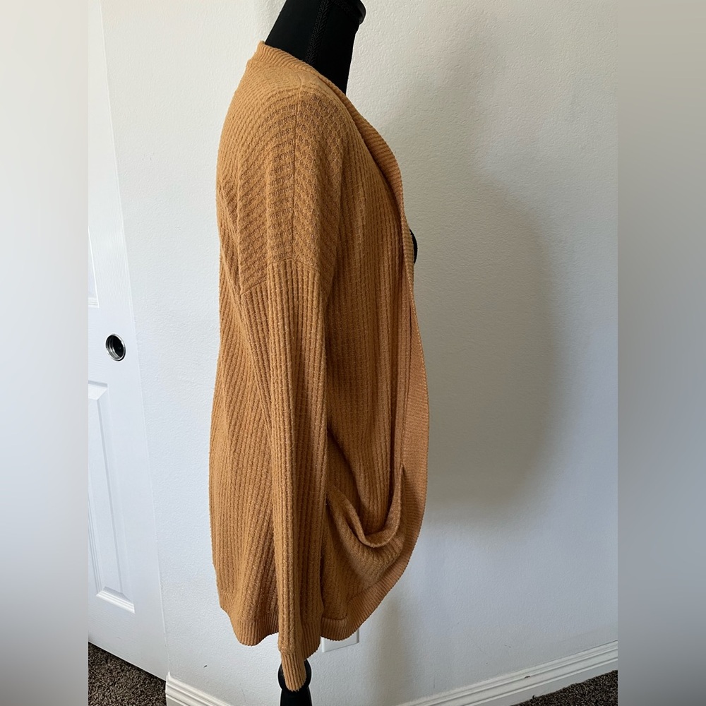 Pink Rose Women's Tan Cardigan Sweater - Picture 2 of 10